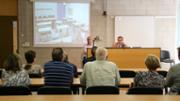 27/05/2016 Aula de videoconferncia AV02 de l'edifici Gaspar Melchor de Jovellanos. Presentaci a crrec del Dr. Lloren Huguet, Rector de la Universitat, i del Dr. David Pons, vicerector d'Economia i Infraestructures