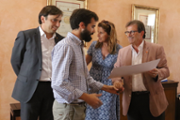  20/07/2018 Entrega del premi del Concurs d'idees: Francesc Miralles, Nicols Judenes, Loren Carrasco i Lloren Huguet -  Foto: A.COSTA (UIB)