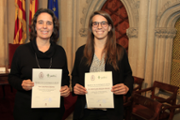 Silvia Fernndez  (en nom de la guardonada Luca Ferro Snchez) i Beatriz Almarn Alarcn