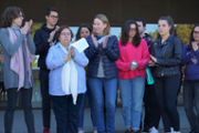Lectura de la declaraci institucional del Consell de Direcci de la UIB en el Dia Internacional de la Dona a la Seu Universitria d'Eivissa i Formentera