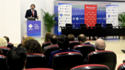 Presentaci de la primera tesi doctoral que s'ha llegit a la Facultat de Medicina de la UIB  a crrec de l'autor, Francesc Xavier Molina Romerao - Foto: A.COSTA/UIB