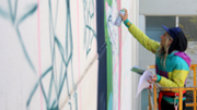 12/04/2019 Mural  d'URIGINAL i Irene Lpez- Foto: A.COSTA/UIB
