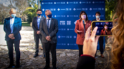 Atenci als mitjans de comunicaci als jardins de Son Lled - Foto: A.Costa/UIB