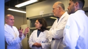 Cristfol Vives, Jernia Llad, Gabriel Olmos i Guillem Canyelles, investigadors del grup de recerca en Neurobiologia Cellular de la UIB - Foto: A.COSTA/UIB