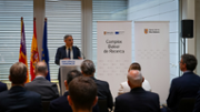 Paraules del senyor Diego Villalba de Miguel, cap Adjunt d'Unitat Espanya i Portugal de la Comissi Europea. - Foto: A.COSTA/UIB